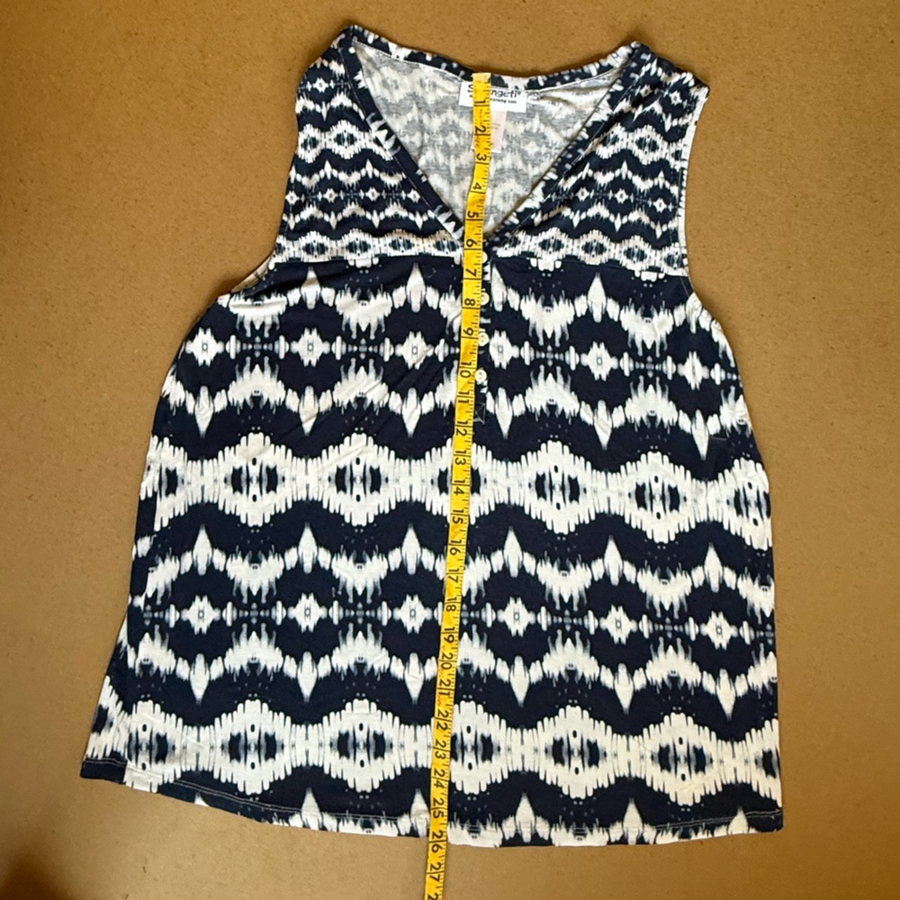 Serengeti Geometric Patterned Button Down Tank Top - image 3